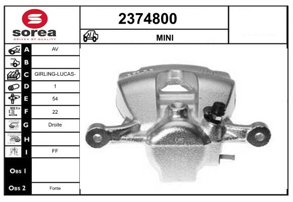Etrier frana 2374800 EAI