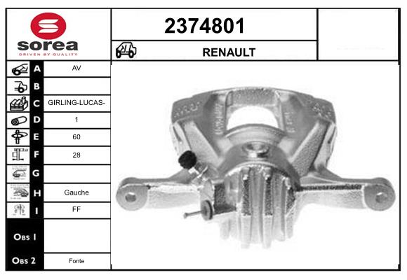 Etrier frana 2374801 EAI