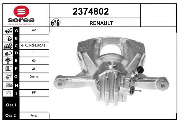 Etrier frana 2374802 EAI