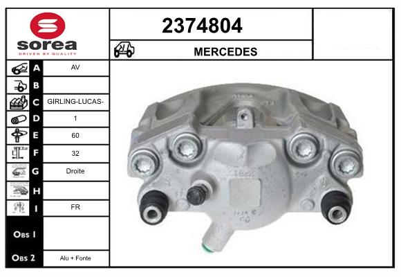 Etrier frana 2374804 EAI