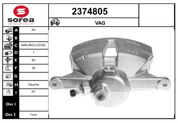 Etrier frana 2374805 EAI