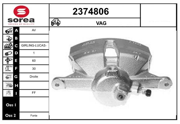 Etrier frana 2374806 EAI