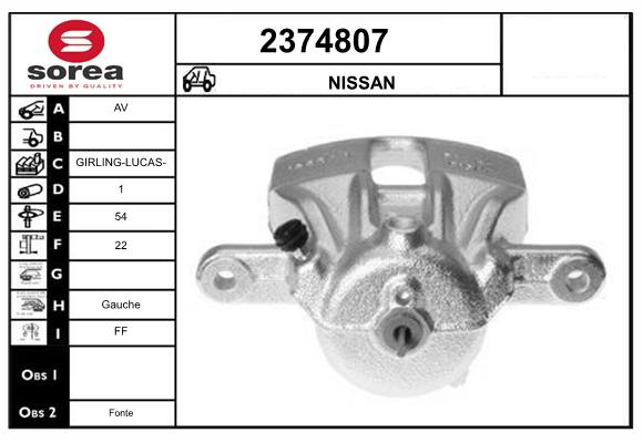 Etrier frana 2374807 EAI