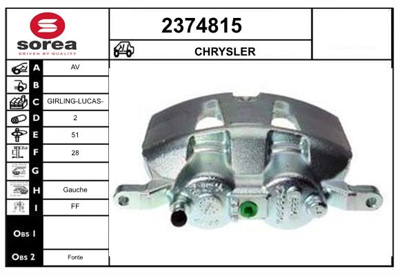 Etrier frana 2374815 EAI