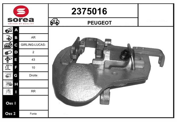 Etrier frana 2375016 EAI