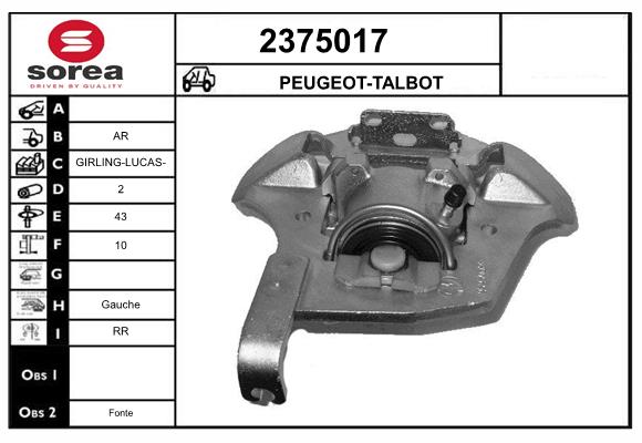 Etrier frana 2375017 EAI