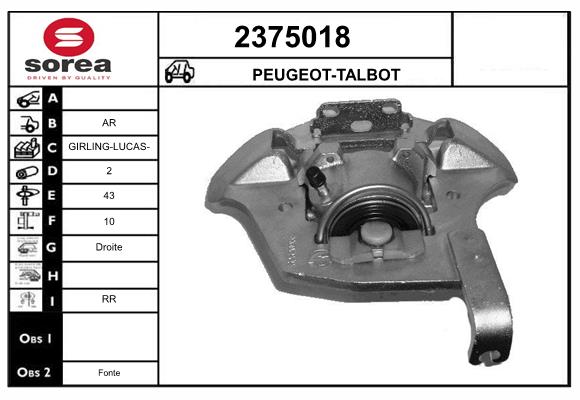 Etrier frana 2375018 EAI