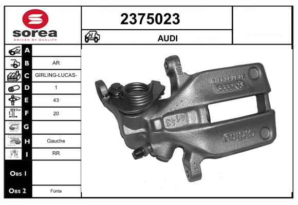 Etrier frana 2375023 EAI