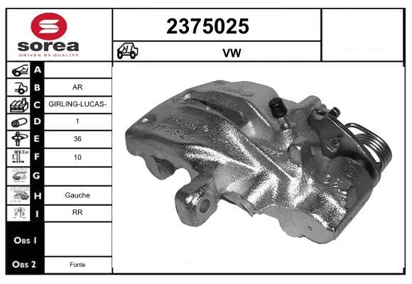 Etrier frana 2375025 EAI
