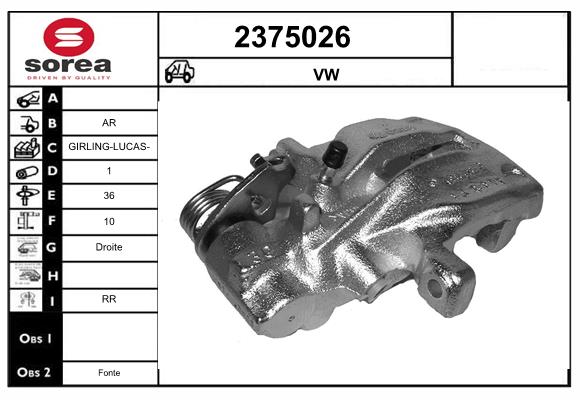 Etrier frana 2375026 EAI