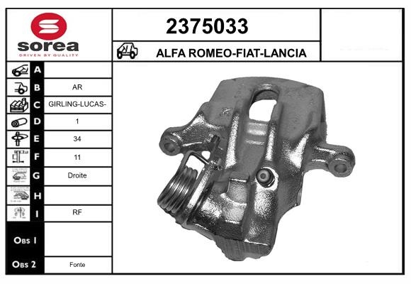 Etrier frana 2375033 EAI
