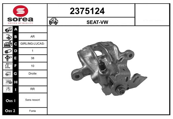 Etrier frana 2375124 EAI