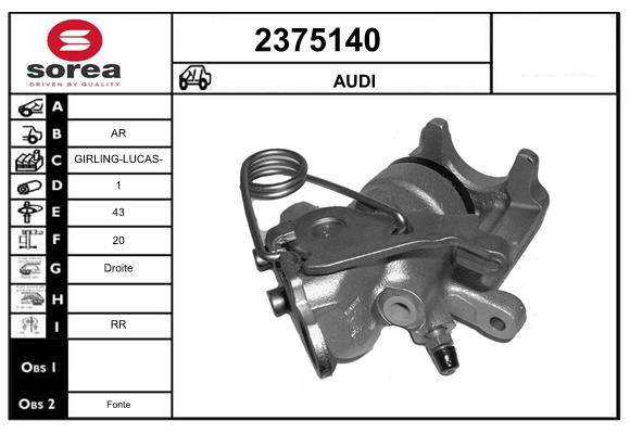 Etrier frana 2375140 EAI
