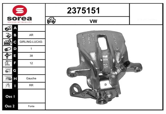 Etrier frana 2375151 EAI