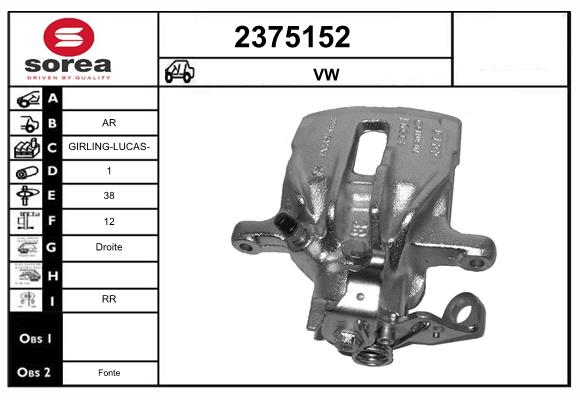 Etrier frana 2375152 EAI