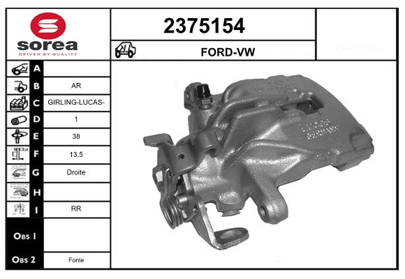 Etrier frana 2375154 EAI