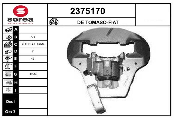 Etrier frana 2375170 EAI