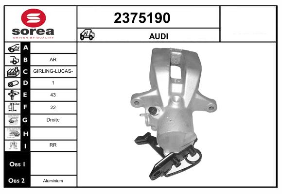 Etrier frana 2375190 EAI