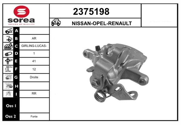 Etrier frana 2375198 EAI