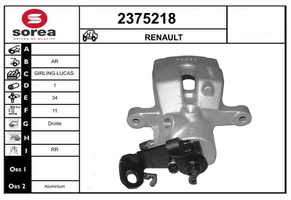 Etrier frana 2375218 EAI