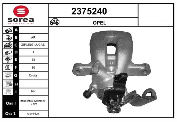 Etrier frana 2375240 EAI