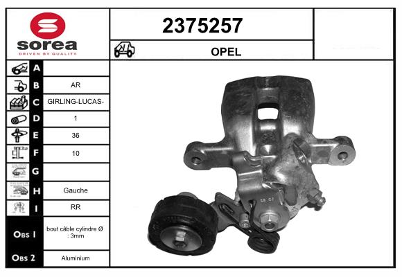 Etrier frana 2375257 EAI