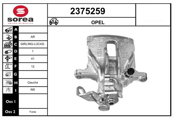 Etrier frana 2375259 EAI
