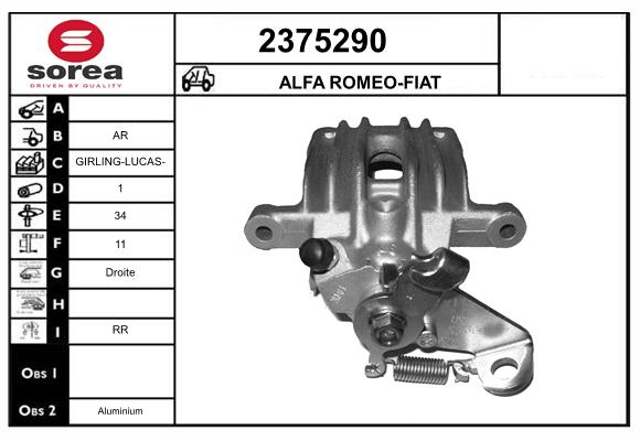 Etrier frana 2375290 EAI