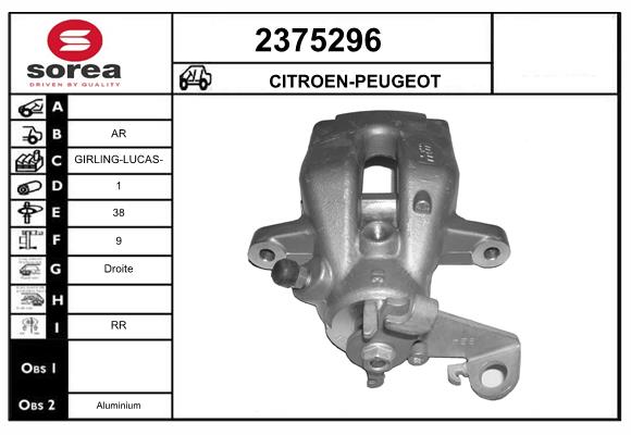 Etrier frana 2375296 EAI