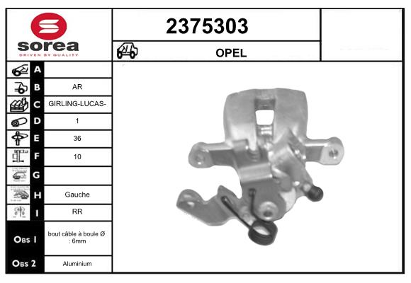 Etrier frana 2375303 EAI