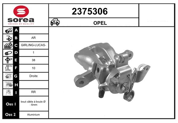 Etrier frana 2375306 EAI