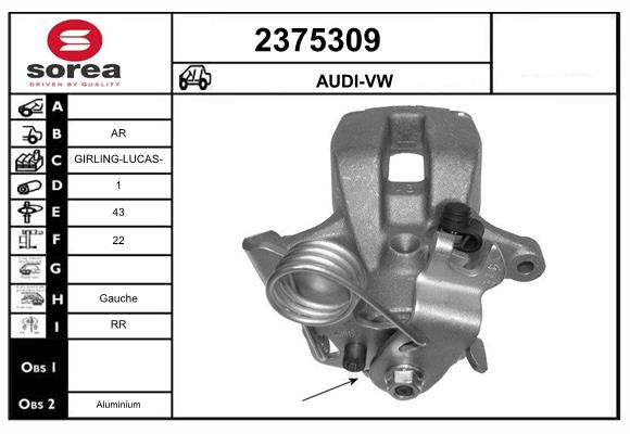Etrier frana 2375309 EAI