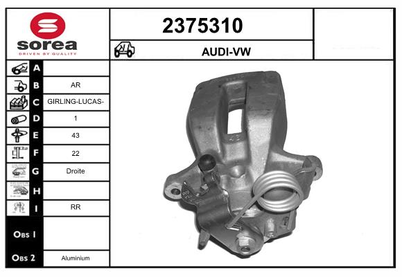 Etrier frana 2375310 EAI