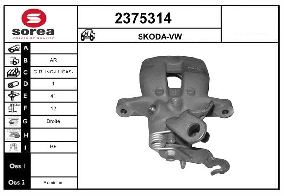 Etrier frana 2375314 EAI