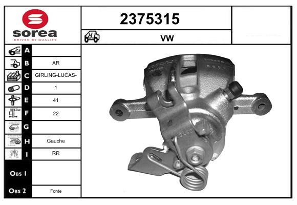 Etrier frana 2375315 EAI