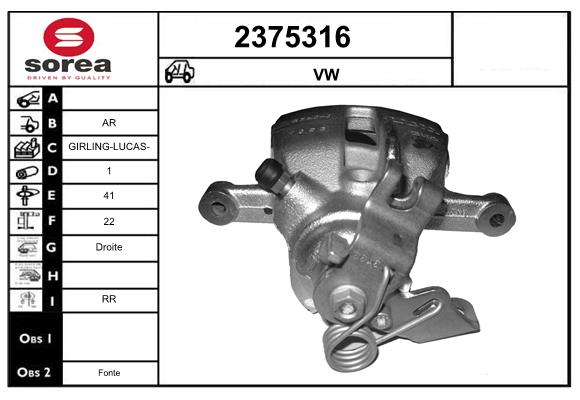 Etrier frana 2375316 EAI