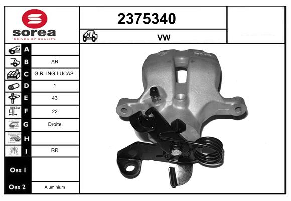 Etrier frana 2375340 EAI