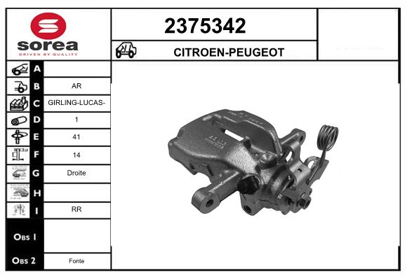 Etrier frana 2375342 EAI