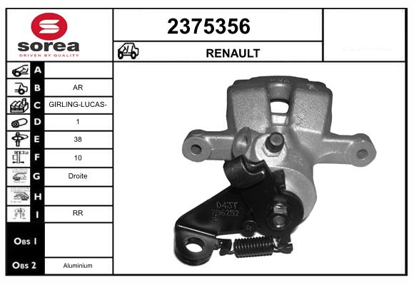 Etrier frana 2375356 EAI