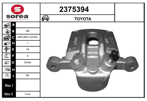 Etrier frana 2375394 EAI