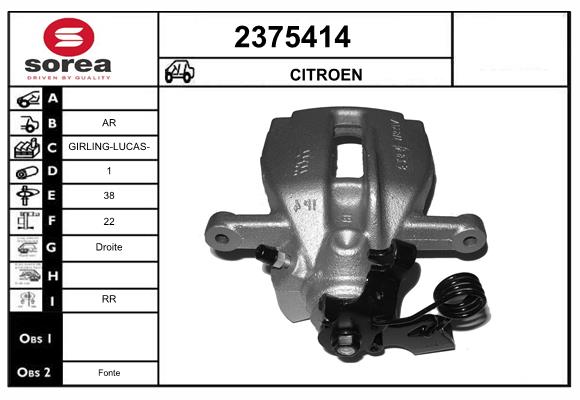 Etrier frana 2375414 EAI