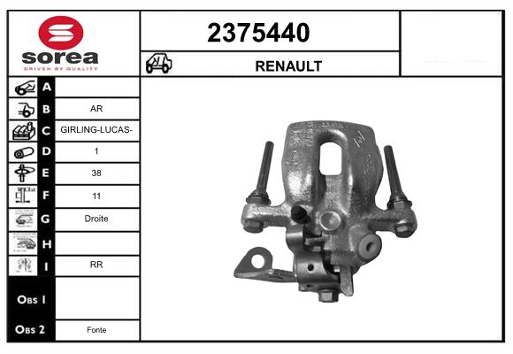 Etrier frana 2375440 EAI