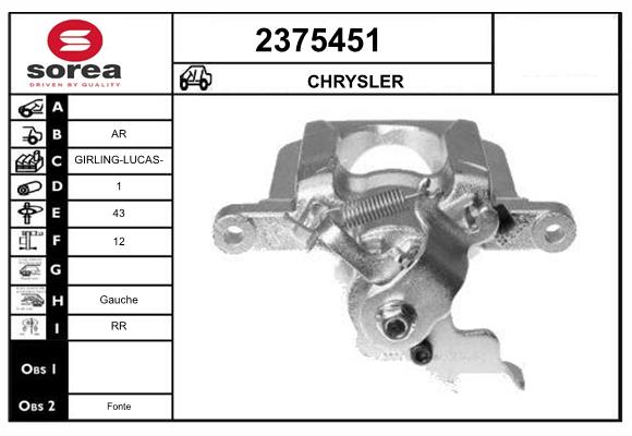 Etrier frana 2375451 EAI