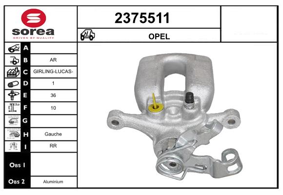 Etrier frana 2375511 EAI