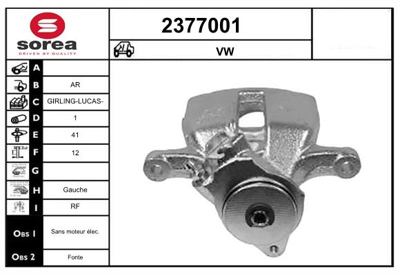 Etrier frana 2377001 EAI