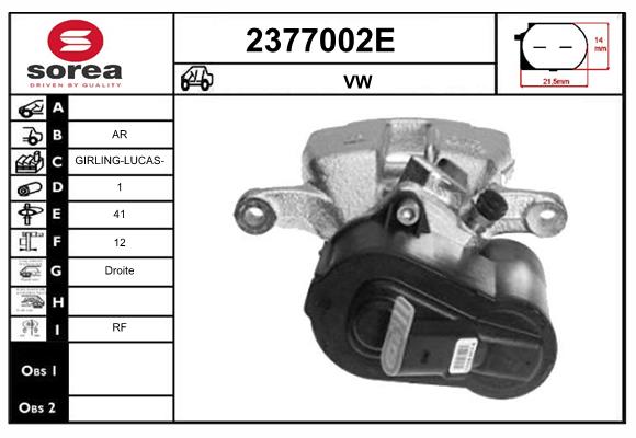 Etrier frana 2377002E EAI