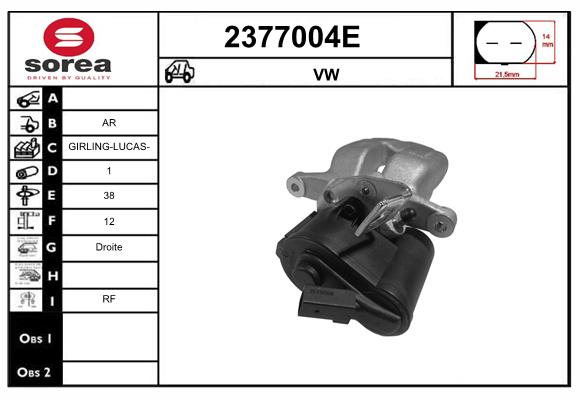 Etrier frana 2377004E EAI