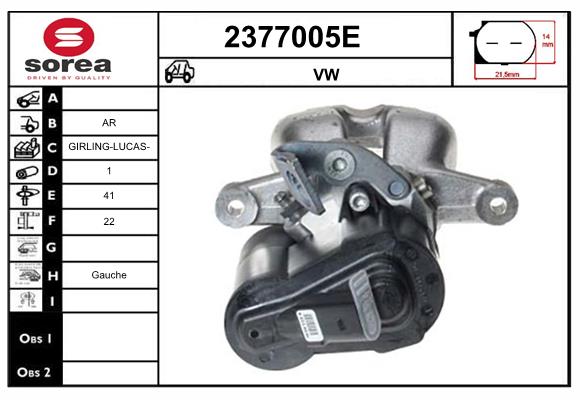 Etrier frana 2377005E EAI