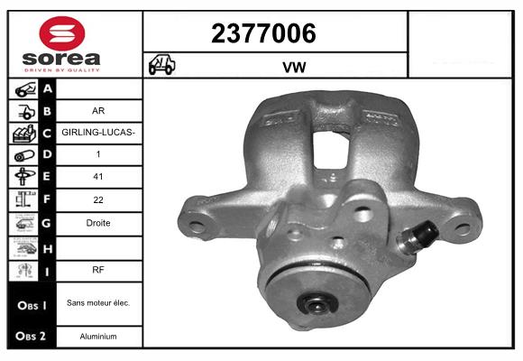 Etrier frana 2377006 EAI
