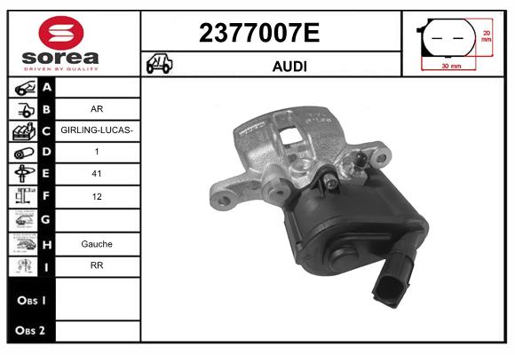 Etrier frana 2377007E EAI